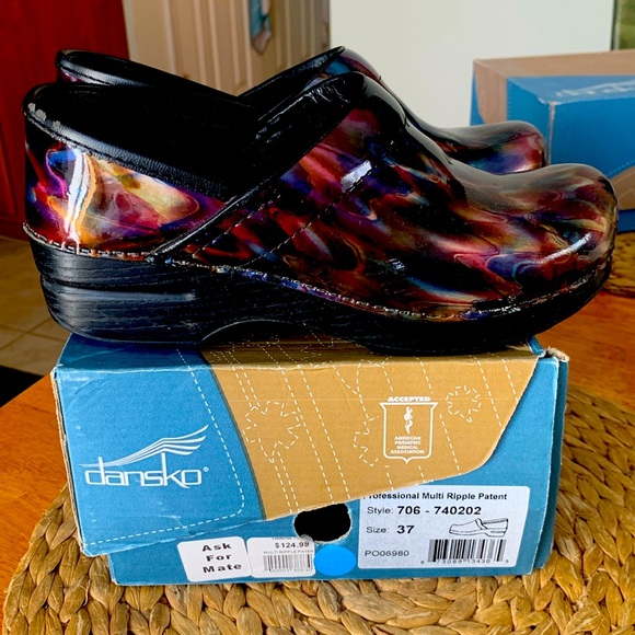 Ladies Dansko Professional Multi Ripple Patent Size 37 - Picture 1 of 16